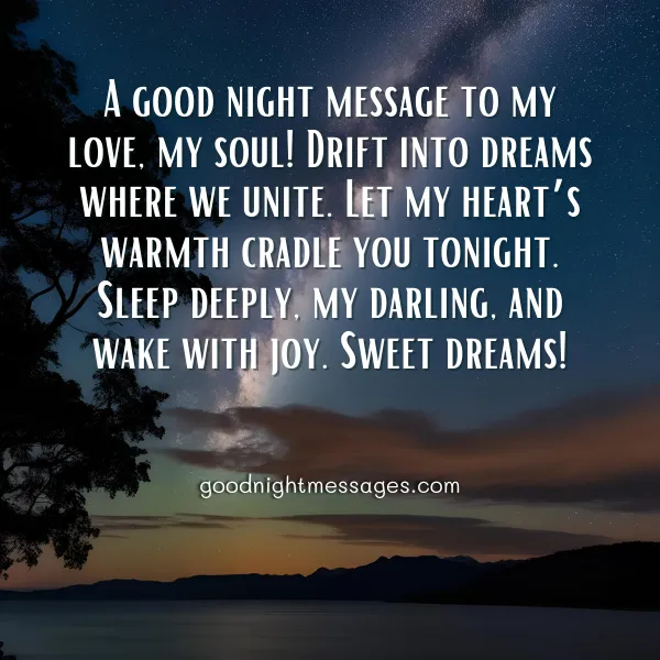 A Good Night Message to my Love