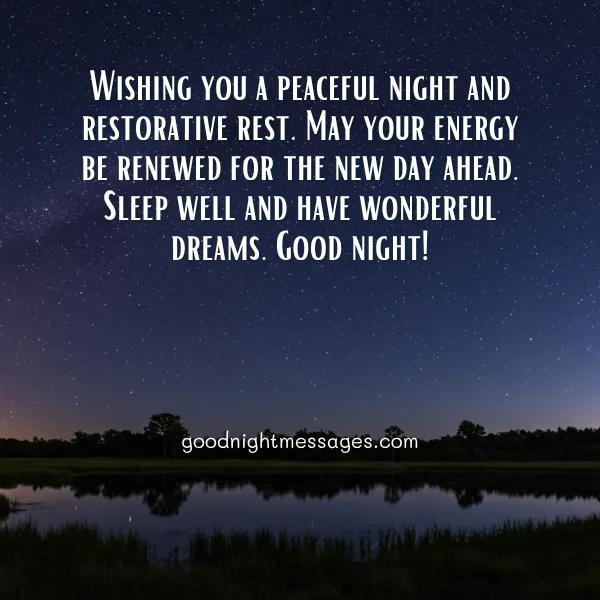 Good Night Message Photo