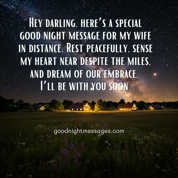 Good Night Message for My Wife in Distance