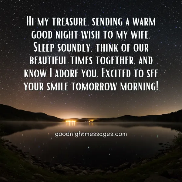 Good Night Message to My Wife