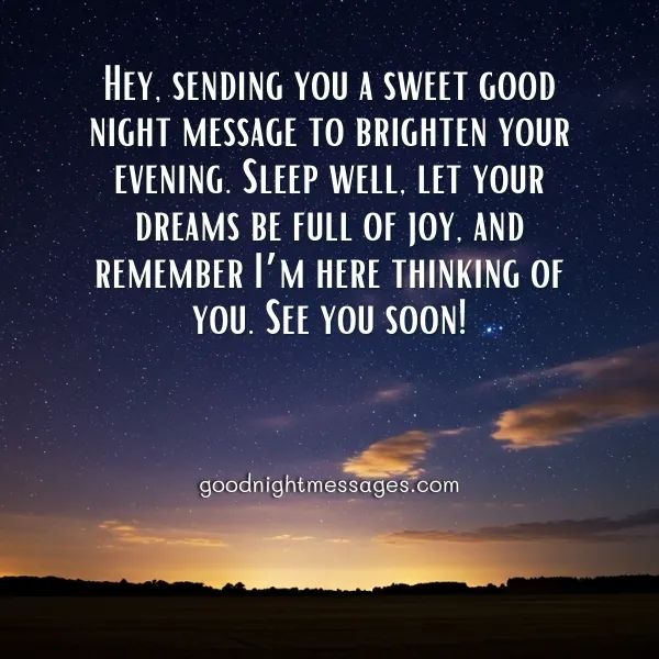 Sweet Good Night Message