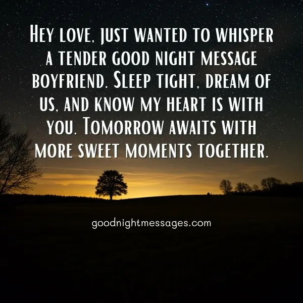 Good Night Message Boyfriend