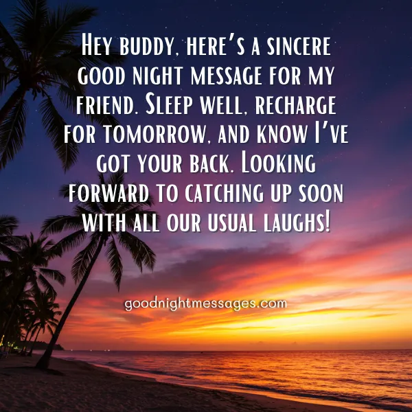 good night message for my friend