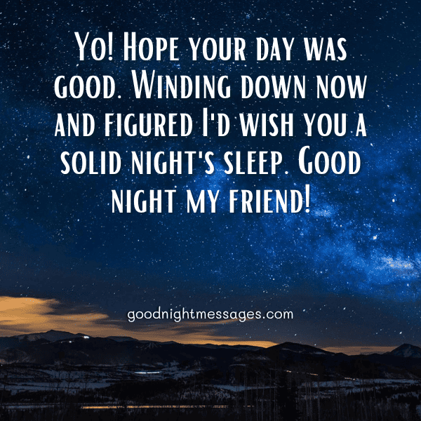 Good Night Message for Friends