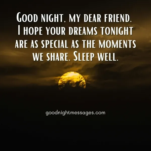 Good Night Message for a Friend to Fall in Love