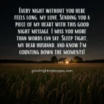 Heart Touching Good Night Message to My Husband Far Away