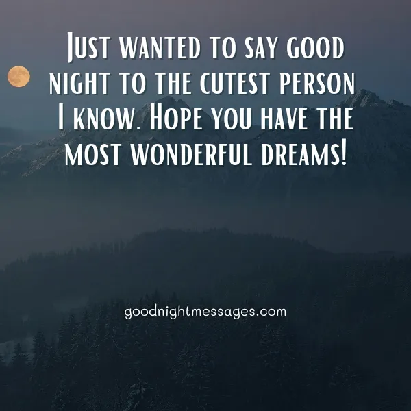 Cute good night message cute good night message