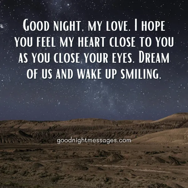 good night love message for him