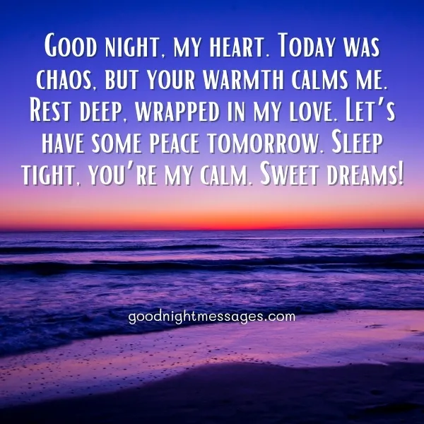 good night message after a busy day