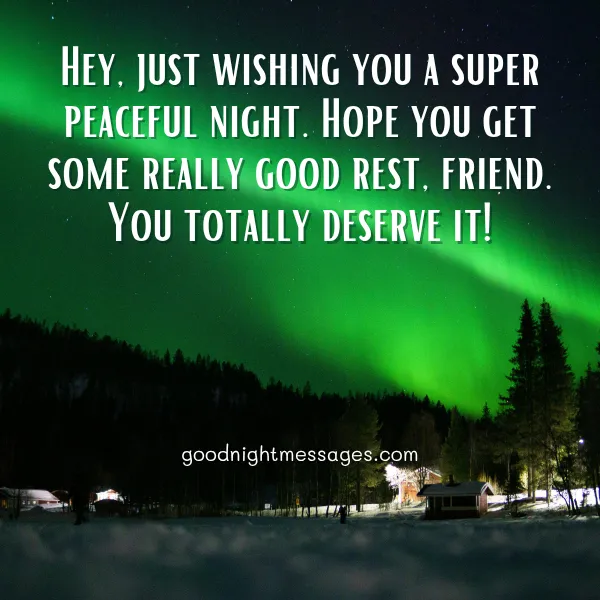 good night message for a lovely friend
