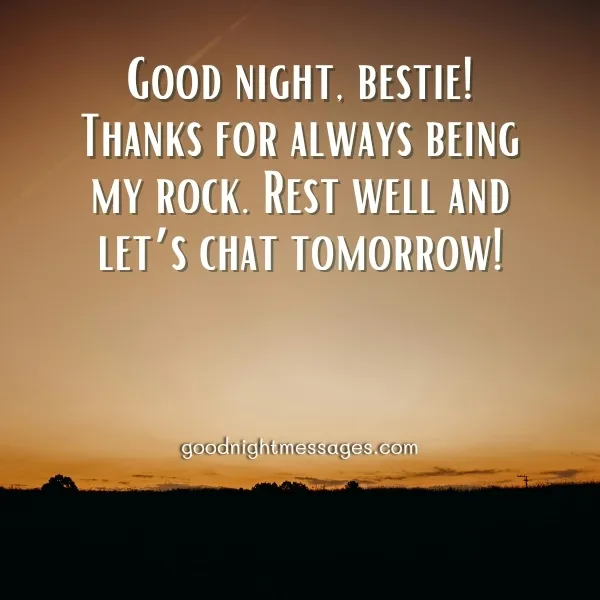 good night message to best friend