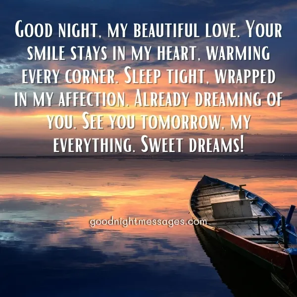 good night message to melt her heart