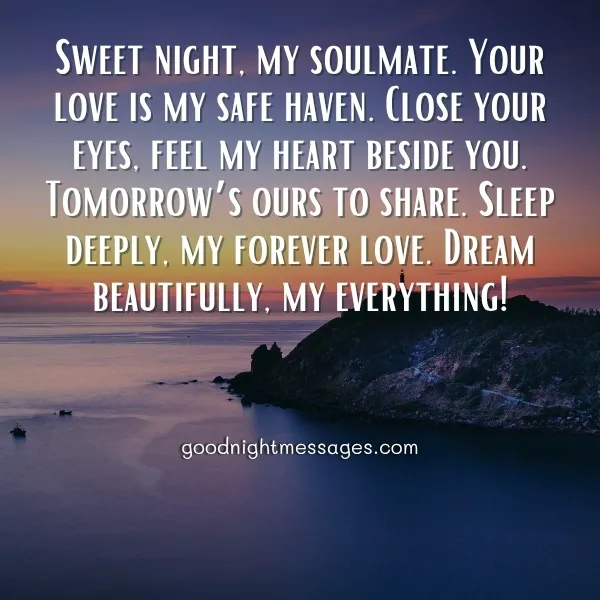good night message to my soulmate