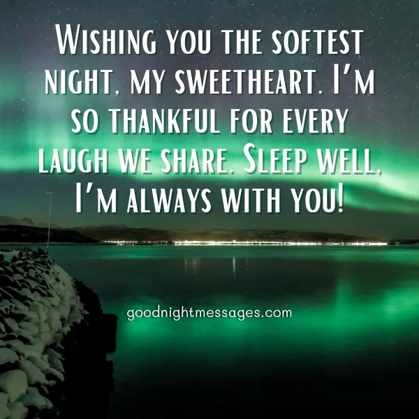 good night message to my sweetheart