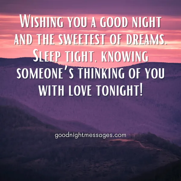 good night sweet dreams message