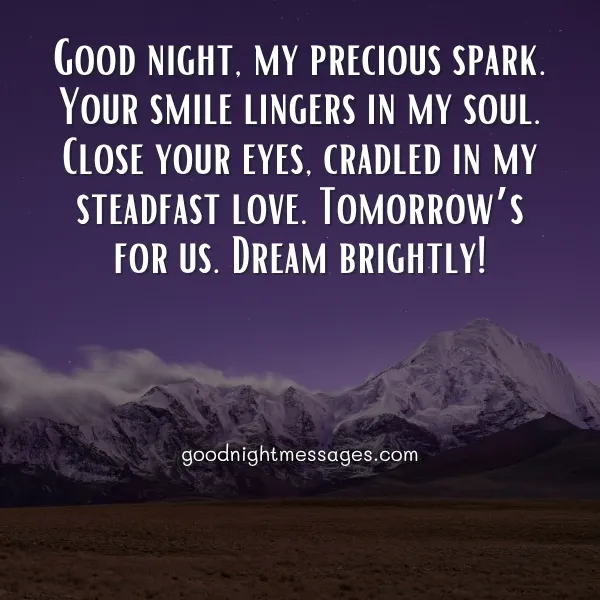 heartfelt good night message for someone special