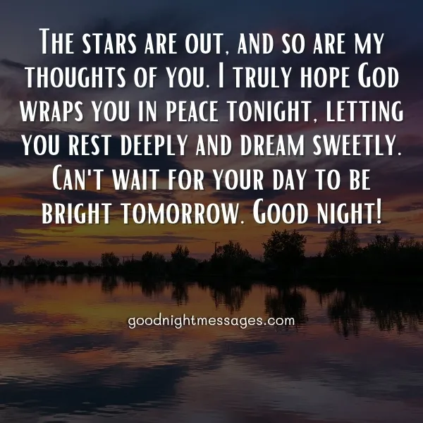 long-distance good night message for him