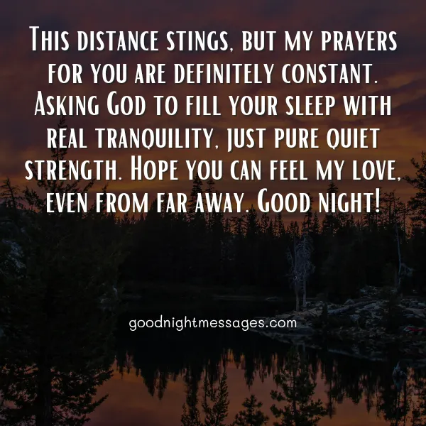 sweet good night message for him far away