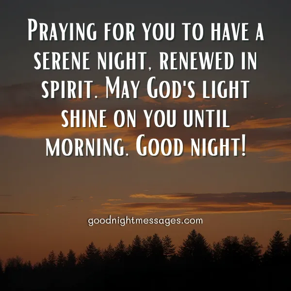 christian good night message for her