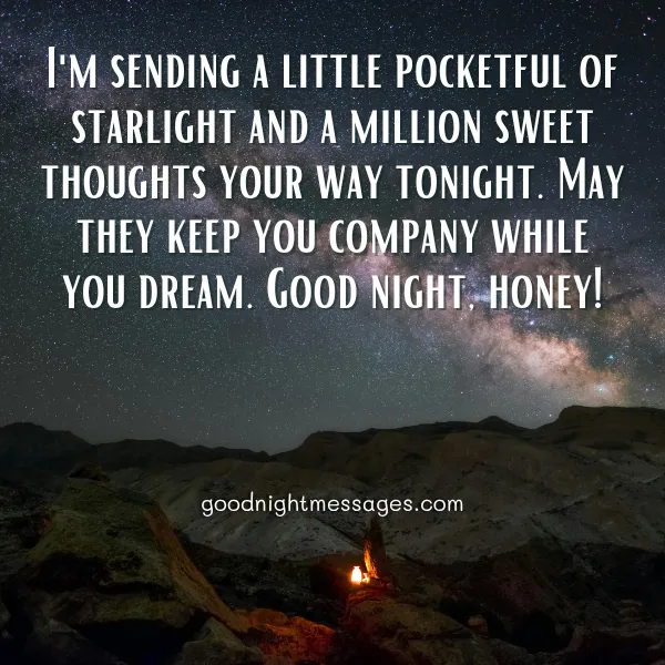 good night message to my honey