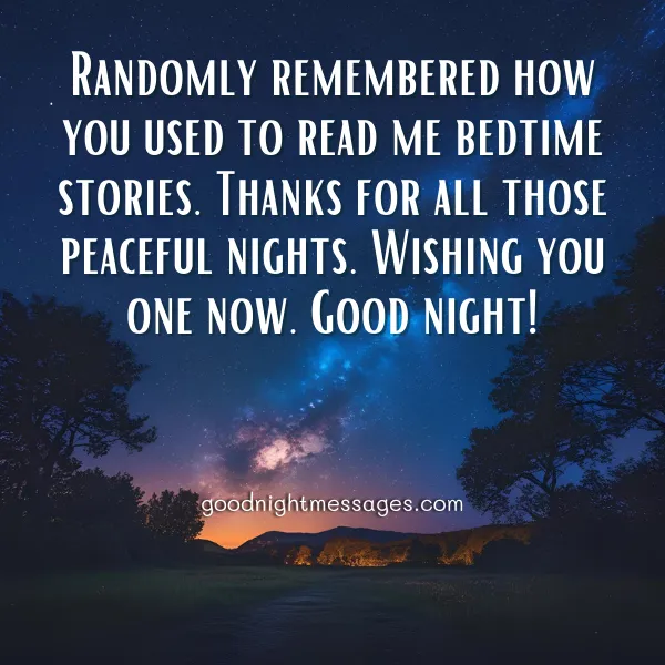good night message to my mom