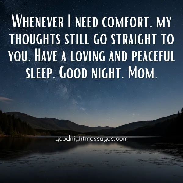 loving bedtime message to mom