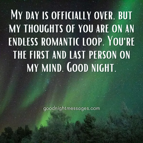 romantic good night message for someone special