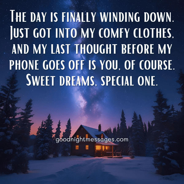 sweet bedtime message for someone special