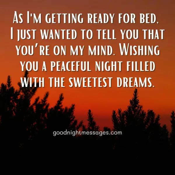 sweet good night wish for someone special