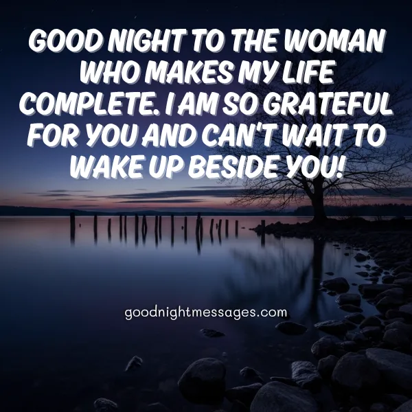heartfelt good night message for wife