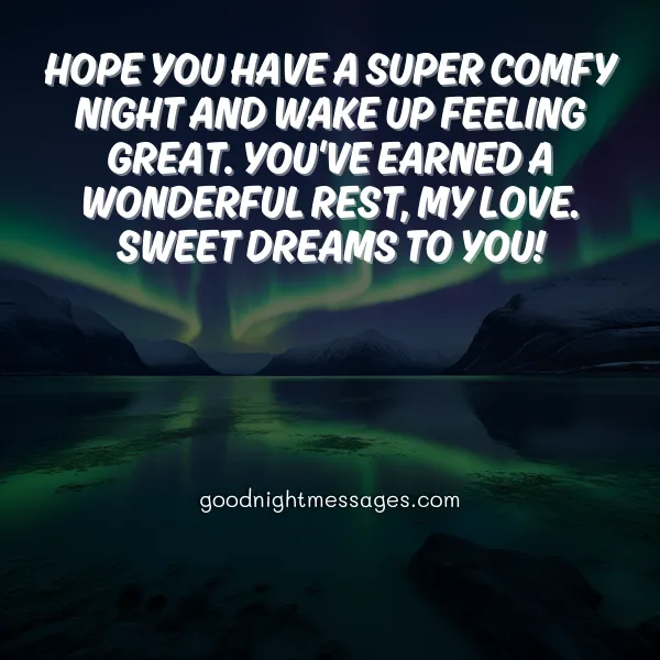 lovely good night message for husband