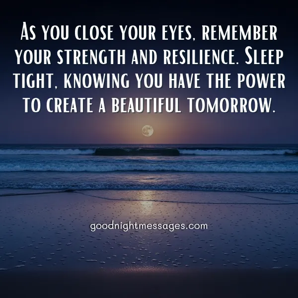 positive inspirational good night message