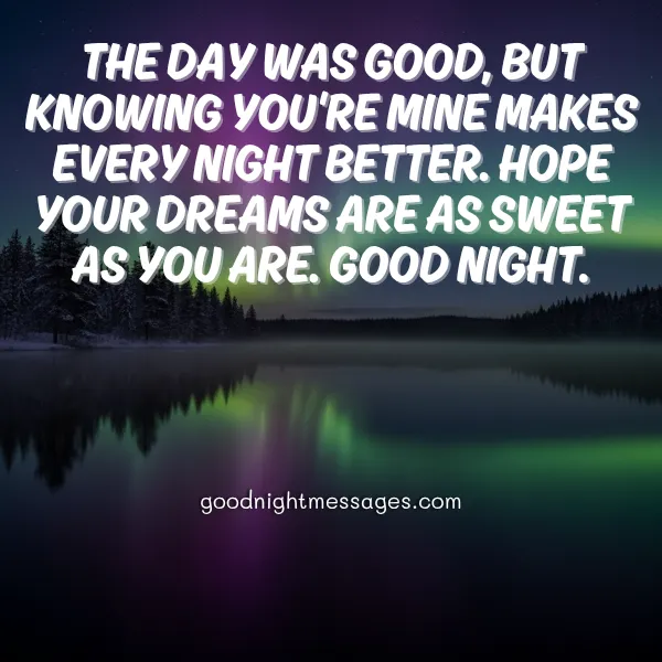 romantic bedtime message for him