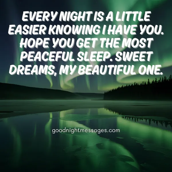 romantic good night message for my love