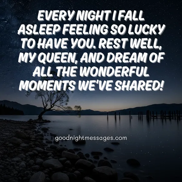 romantic good night message for wife