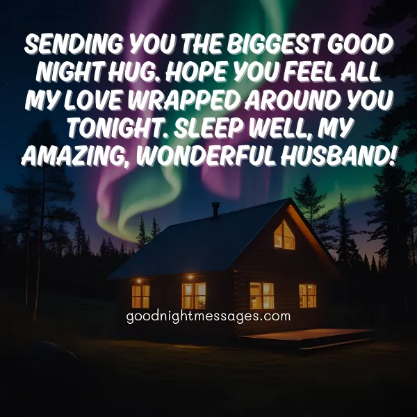 sweet good night message for husband