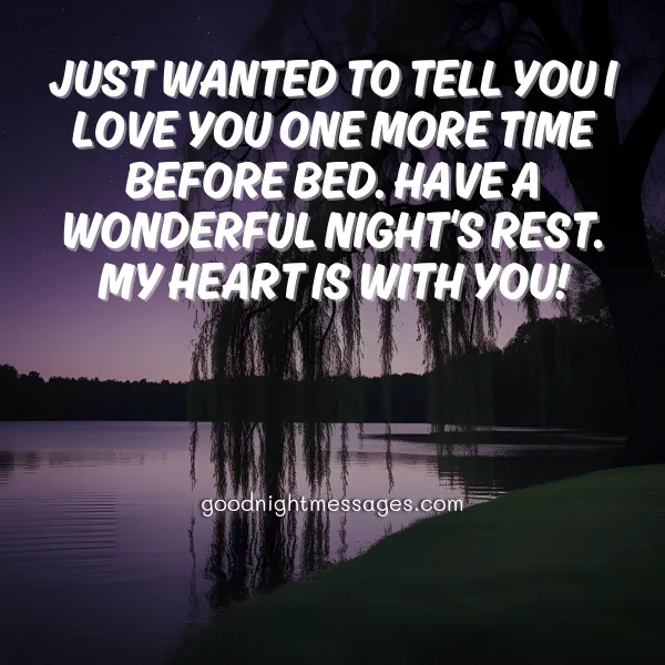 sweet good night message for my love