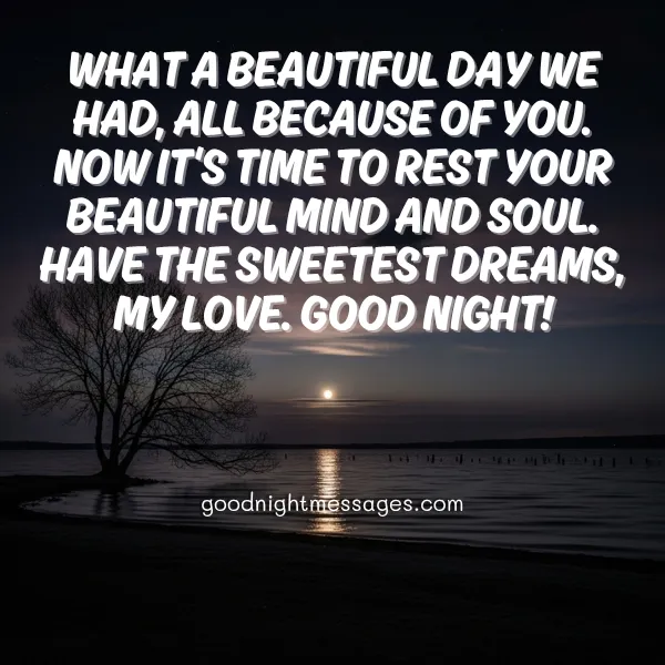 sweet good night message for wife