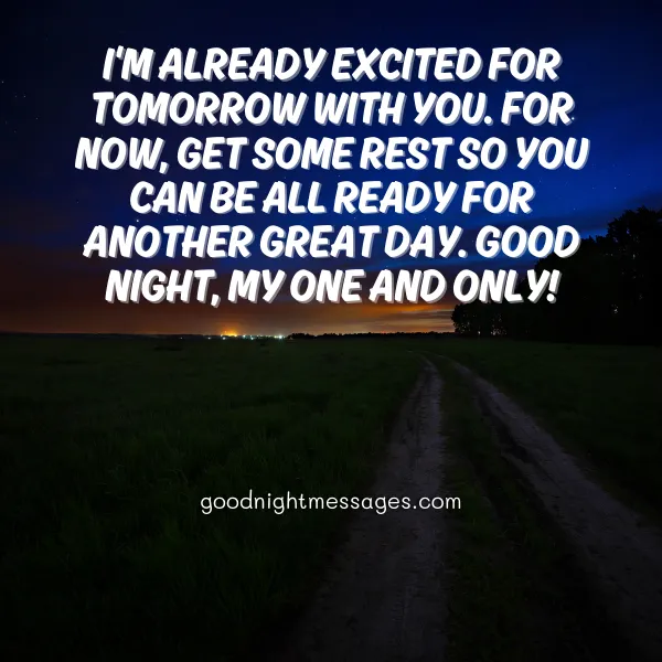sweet romantic good night message