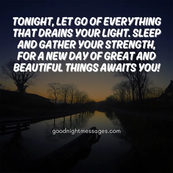 beautiful motivational good night quote