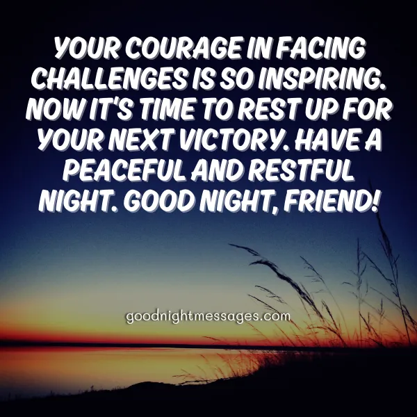 inspirational good night message for a friend