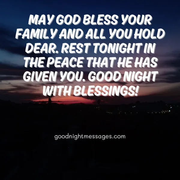 religious good night message with blessings