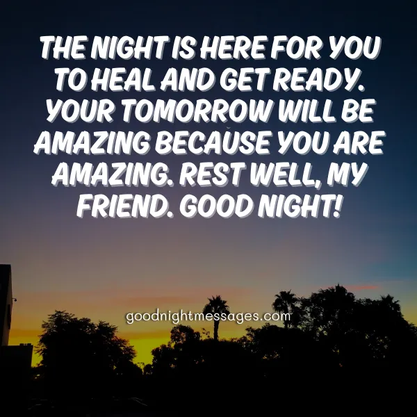 short inspirational good night message