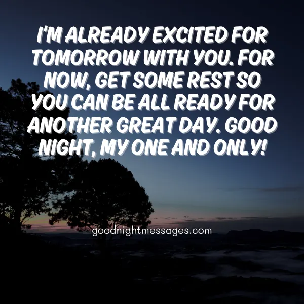 sweet and romantic good night message for my love