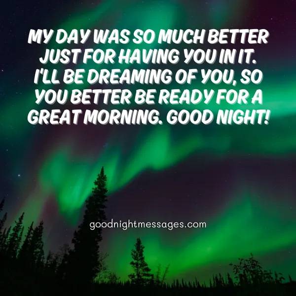 sweet good night message for him