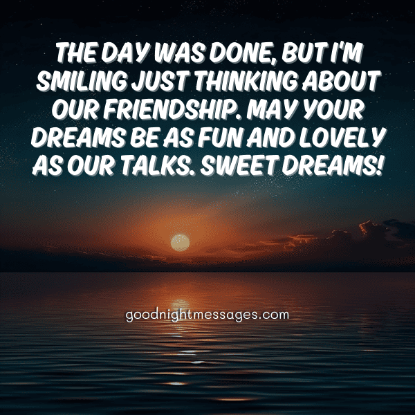 sweet good night wish for a friend