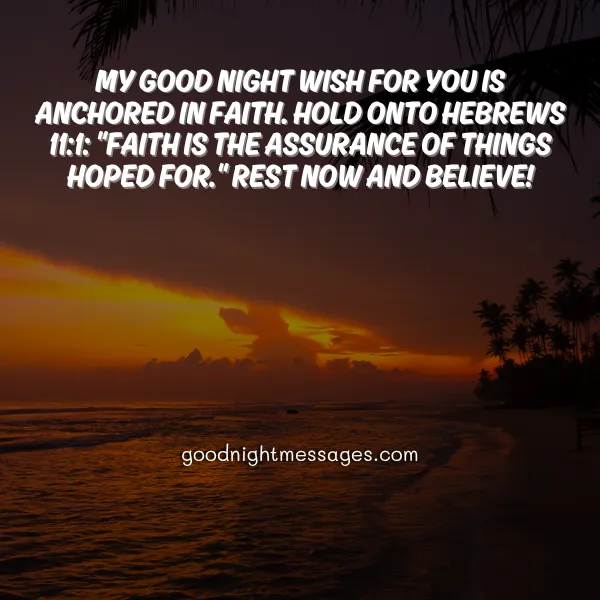 good night bible quote about faith