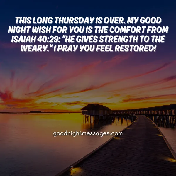 good night bible quote for comfort