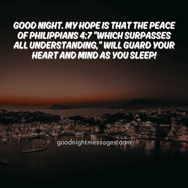 good night bible quote for peace