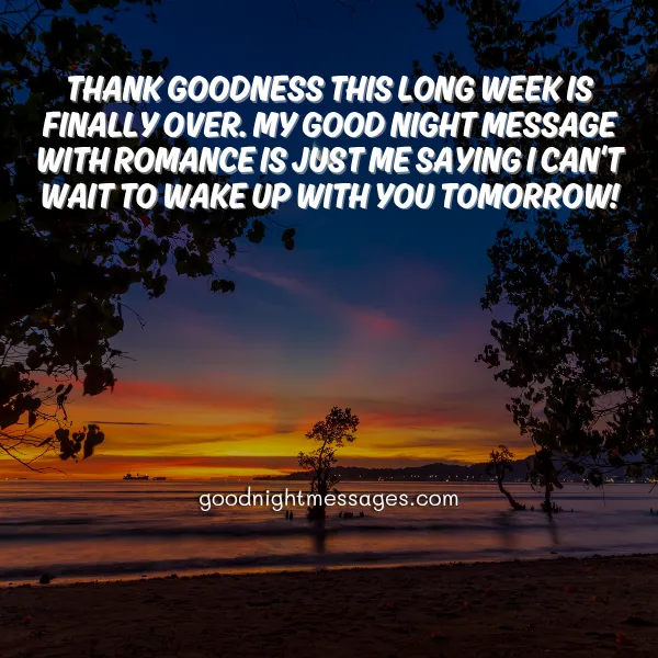 good night message with romance